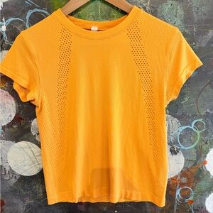 Lululemon Athletica Orange Short Sleeve Tee